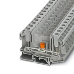 Phoenix Contact OTTA 6-T/SB-P/P Series Grey Disconnect Terminal Block, 6mm², 1-Level, Bolt Termination