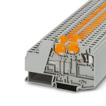 Phoenix Contact ZDMTK 2.5-TWIN Series Grey Knife Disconnect Terminal Block, 1.5mm², 2-Level, Spring Cage Termination