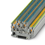 Phoenix Contact PTTB 2.5-PE/N Series Grey Double Level Terminal Block, 2.5mm², Double-Level, Push In Termination
