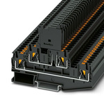 Phoenix Contact PTTB 4-HESI-EX (5X20) Series Black Modular Terminal Block, 4mm², 1-Level, Push In Termination