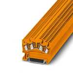 Phoenix Contact STS 2.5-QUATTRO OG Series Orange Feed Through Terminal Block, 2.5mm², 1-Level, Spring Cage Termination