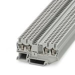 Phoenix Contact ST 2.5-QUATTRO-BE Series Grey Component Terminal Block, 4mm², Spring Cage Termination