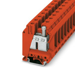 Phoenix Contact UK 35 RD Series Red Feed Through Terminal Block, 35mm², 1-Level, Screw Termination