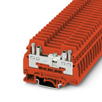 Phoenix Contact URTK/S-IB RD Series Red Disconnect Terminal Block, 6mm², 1-Level, Screw Termination
