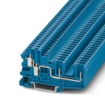 Phoenix Contact UT 4-QUATTRO/ 2P BU Series Blue Feed Through Terminal Block, 4mm², 1-Level, Plug In, Screw Termination