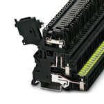 Phoenix Contact UT 4-PE/HESILED 24(5X20) Series Black Modular Terminal Block, 1mm², 1-Level, Screw Termination