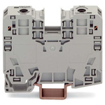 Wago 285 Series Grey Feed-Through Terminal, 35mm², Single-Level, Power Cage Clamp Termination, ATEX