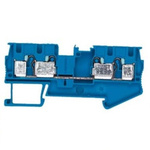 Siemens 8WH Series Blue Din Rail Terminal, 4mm², 1-Level, Plug-In Termination, CSA