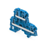 ENTRELEC SNK Series Blue Terminal Block, 4mm², 2-Level, Push In Termination