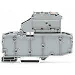 Wago TOPJOB S Series Grey Fuse Terminal Block, 6mm², 1-Level, Push In Termination, Fused, CSA