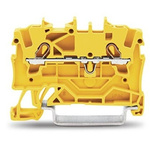 Wago TOPJOB S Series Yellow DIN Rail Terminal Block, 1.5mm², 1-Level, Push-In Cage Clamp Termination, ATEX, EAC Ex,