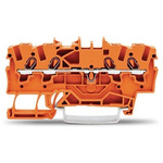 Wago TOPJOB S Series Orange DIN Rail Terminal Block, 1.5mm², 1-Level, Push-In Cage Clamp Termination, ATEX, EAC Ex,
