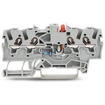 Wago TOPJOB S Series Grey DIN Rail Terminal Block, 1.5mm², 1-Level, Push-In Cage Clamp Termination