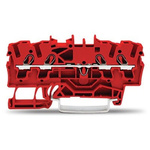 Wago TOPJOB S Series Red DIN Rail Terminal Block, 2.5mm², 1-Level, Push In Termination, ATEX, CSA, IECEx