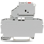 Wago TOPJOB S Series Grey Fuse Terminal Block, 2.5mm², 1-Level, Push In Termination, Fused, ATEX, CSA, IECEx