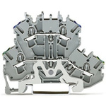Wago TOPJOB S Series Grey Double Level Terminal Block, 2.5mm², 2-Level, Push In Termination, ATEX, CSA, IECEx