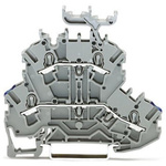 Wago TOPJOB S Series Grey Double Level Terminal Block, 2.5mm², 2-Level, Push In Termination, ATEX, CSA, IECEx