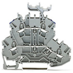Wago TOPJOB S Series Grey Double Level Terminal Block, 2.5mm², 2-Level, Push In Termination, ATEX, CSA, IECEx