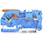 Wago TOPJOB S Series Blue DIN Rail Terminal Block, 4mm², 1-Level, Push In Termination, ATEX, CSA, IECEx