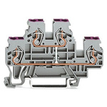 Wago 870 Series Grey Terminal Block, 2.5mm², 2-Level, Cage Clamp Termination