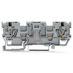 Wago 769 Series Grey Carrier Terminal Block, 4mm², 1-Level, Cage Clamp Termination, CSA