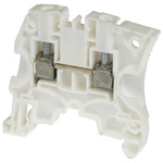 Entrelec ZS6 Series White Feed Through Terminal Block, 6mm², Single-Level, Screw Termination, ATEX