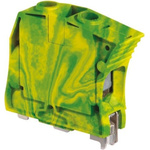 Entrelec ZS70 Series Green/Yellow Earth Terminal Block, 70mm², Screw Termination, ATEX