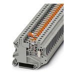 Phoenix Contact UT 4-MT-P/P TMR Series Grey Knife Disconnect Terminal Block, 0.14 → 6mm², Single-Level, Screw
