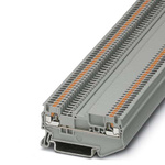 Phoenix Contact PT 1.5/S-MTD Series Grey DIN Rail Terminal Block, Push In Termination