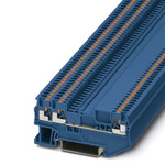 Phoenix Contact PT 1.5/S-TWIN-MTD BU Series Grey Feed Through Terminal Block, Push In Termination