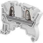 Entrelec ZK4 Series Grey Standard Din Rail Terminal, 4mm², Single-Level, Spring Clamp Termination