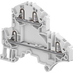 Entrelec ZK2.5 Series Grey Multi Level Terminal Block, 2.5mm², Double-Level, Spring Clamp Termination
