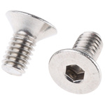 RS PRO M10 x 80mm Hex Socket Countersunk Screw Plain Stainless Steel