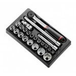 Facom MOD.S161-36 23 Piece Socket Set, 1/2 in Square Drive