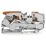 Wago TOPJOB S, 2116 Series Grey Feed Through Terminal Block, 16mm², Single-Level, Push-In Cage Clamp Termination, ATEX,