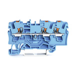 Wago TOPJOB S, 2204 Series Blue Feed Through Terminal Block, 4mm², Single-Level, Push-In Cage Clamp Termination, ATEX,