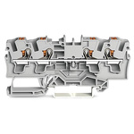 Wago TOPJOB S, 2204 Series Grey Feed Through Terminal Block, 4mm², Single-Level, Push-In Cage Clamp Termination, ATEX,