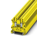 Phoenix Contact UT 4 Series Yellow Feed Through Terminal Block, 0.14 → 6mm², Screw Termination, ATEX, IECEx