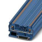 Phoenix Contact PTC 2,5 Series Blue Feed Through Terminal Block, 0.14 → 4mm², Push In Termination