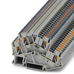 Phoenix Contact PTTBS Series Grey Double Level Terminal Block, Push In Termination