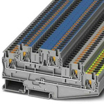 Phoenix Contact Grey DIN Rail Terminal Block, 6mm², Push In Termination