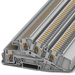 Phoenix Contact Grey DIN Rail Terminal Block, 0.2 → 6mm², Push In Termination