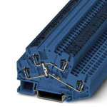 Phoenix Contact STTBS Series Blue Double Level Terminal Block, Spring Clamp Termination
