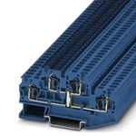 Phoenix Contact STTB Series Blue Double Level Terminal Block, Spring Clamp Termination