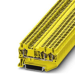 Phoenix Contact ST 1,5 Series Yellow Feed Through Terminal Block, 0.08 → 1.5mm², Spring Clamp Termination, ATEX,