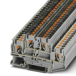 Phoenix Contact PTTB Series Blue Double Level Terminal Block, Push In Termination