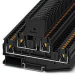 Phoenix Contact PTTB Series Black Fused DIN Rail Terminal, Double-Level, Fused