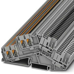 Phoenix Contact PTTBS Series Grey Double Level Terminal Block, Push In Termination