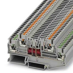 Phoenix Contact PTT Series Grey Disconnect Terminal Block, Push In Termination