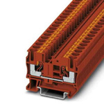 Phoenix Contact PT 6 Series Red Feed Through Terminal Block, 0.5 → 10mm², Push In Termination, ATEX, IECEx